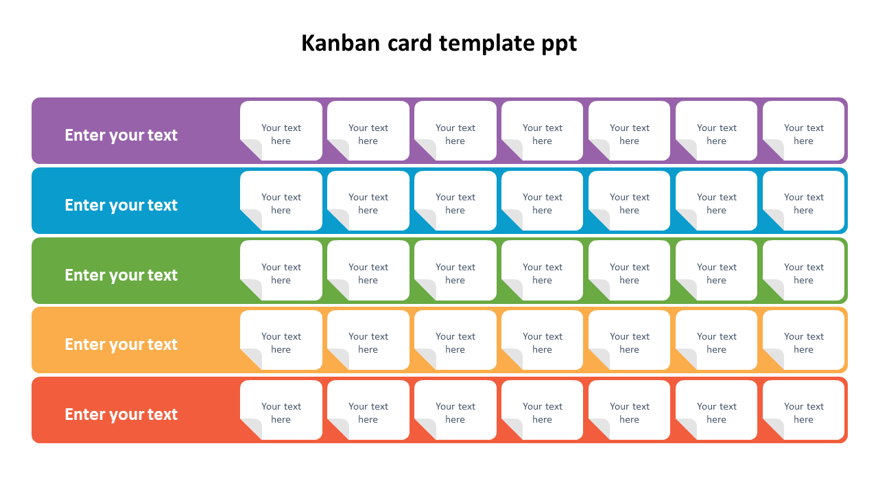 Kanban Card PowerPoint Presentation Template & Google Slides